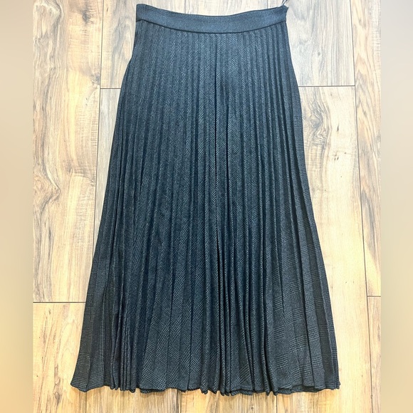 MANGO MNG Accordion Pleated Checked Midi Retro Skirt 4 - Picture 14 of 16